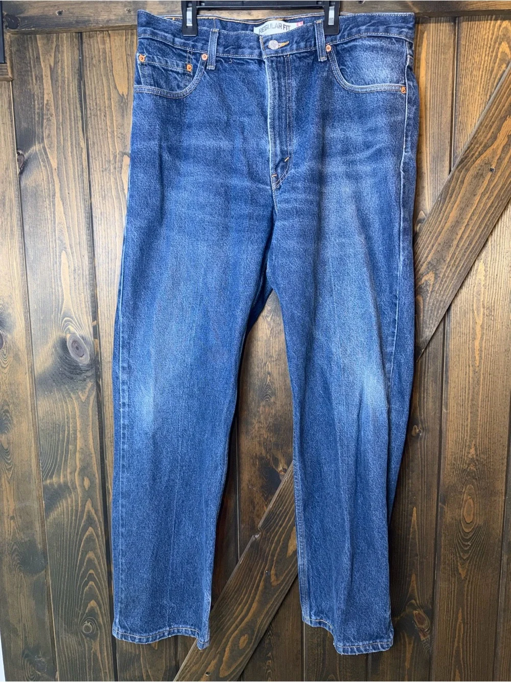 Levis 505 Jeans Mens 36x30 Blue Medium Wash Straight Leg Timeless Heritage